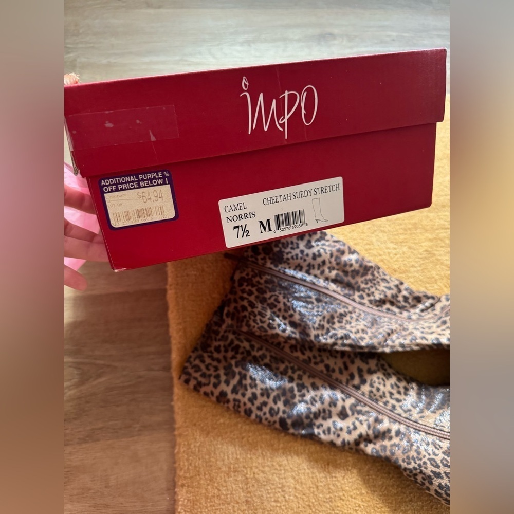 NIB Vintage Impo Cheetah Knee High Boots - Picture 7 of 7